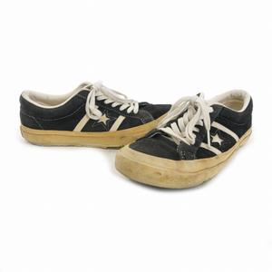 コンバース CONVERSE STAR&BARS ローカット スニーカー スエード US5 24cm ブラック ホワイト 1CK882 レディース
