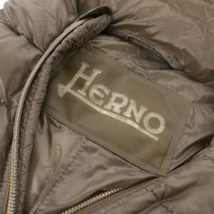 ヘルノ HERNO ダウンベスト ジャケット フード 44 ベージュ PI0051D-12017-2600 レディース