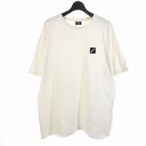 ステューシー STUSSY ワンポイント 刺繡ロゴ Tシャツ カットソー 半袖 XL 白 ホワイト メンズ