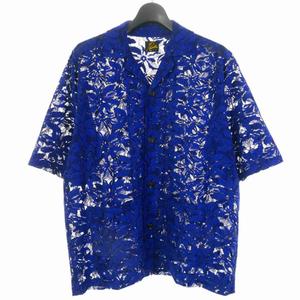 ニードルス ニードルズ Needles Cabana Shirt シャツ 半袖 M ネイビー 紺 MR252 メンズ 202 ...