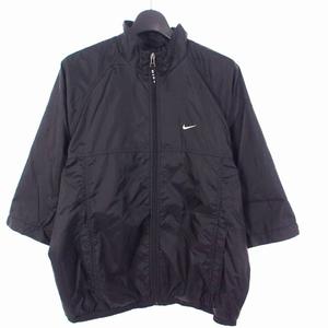 ナイキ NIKE 90s 7分袖 ナイロンジャケット ブルゾン M ブラック 黒 レディース