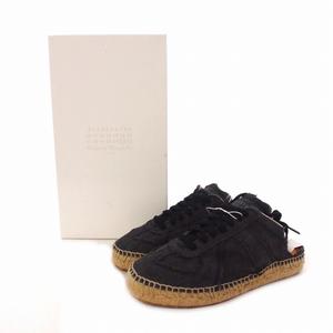 新品 43 マルジェラ 22aw レザープレーントゥー 黒 16905 golden-state_t24062202