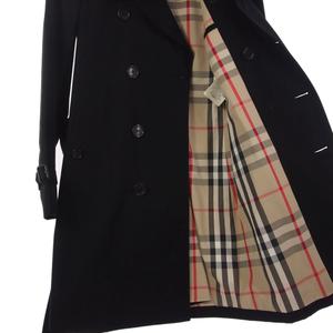 バーバリー BURBERRY THE SANDRINGHAM ノバチェック トレンチコート 44 黒 ブラック 3911052 メンズ