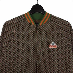 ヒステリックグラマー HYSTERIC GLAMOUR HG MONOGRAM柄 リブブルゾン トラックジャケット M グリーン系 02241AB06 メンズ