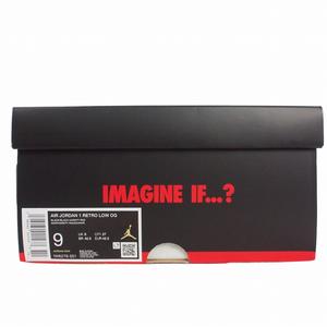 未使用品 ナイキ NIKE エア ジョーダン 1 Air Jordan 1  レトロ ロー OG バーンド Banned 27㎝ 黒 × 赤 W6276 001 メンズ