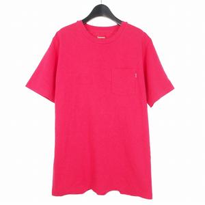 シュプリーム SUPREME S/S Pocket Tee ポケットTシャツ カットソー 半袖  L マゼンタピンク メンズ