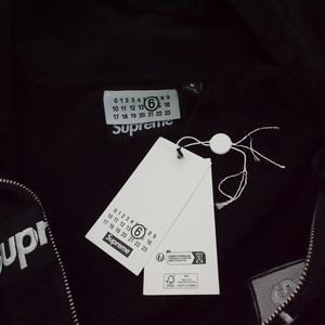 シュプリーム SUPREME × エムエムシックスメゾンマルジェラ MM6 Maison Margiela 26SS Box Logo Zip Up Hooded Sweatshirt ボックスロゴジップアップ フーディー パーカー M ブラック 黒 メンズ