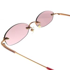 バーバリー BURBERRY サングラス オーバル リムレス 51□19-137 赤