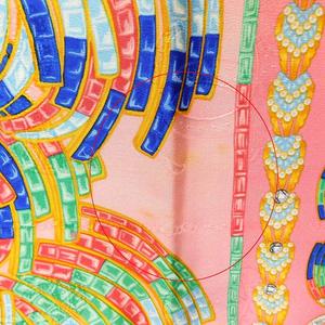 カルティエ Cartier 大判 スカーフ フラミンゴ 宝石柄 シルク