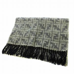 フェンディ　マフラー　ズッカ柄　総柄　フリンジ　ウール フェンディ FENDI ズッカ柄 マフラー ストール フリンジ ウール
