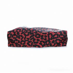 BOTTEGA VENETA ブラック×レッドレオパード ハンドバッグ ボッテガ BOTTEGA VENETA ボッテガヴェネタ レオパード柄 ナイロン トートバッグ