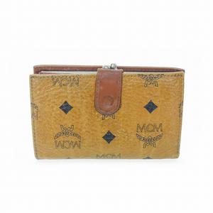 超美品 エムシーエム レザー ヴィセトス 二つ折り財布 がま口 MCM 小物