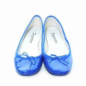 ぴろrepetto　レペット　エナメルリボン付きバレエシューズ　ネイビー レペット Repetto バレエシューズ フラットシューズ エナメル