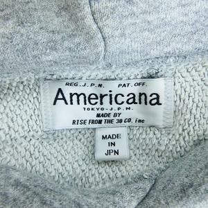 Americana グレー スウェット パーカー アメリカーナ AMERICANA パーカー プルオーバー スウェット 長袖