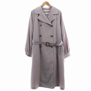 マジェスティックレゴン MAJESTIC LEGON トレンチコート スプリング 長袖 ロング レースアップ 無地 M ピンク アウター /T2 レディース