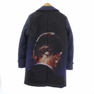 アンダーカバー UNDERCOVER 16AW INSTANT CALM期 ミヒャエルボレマンス 中綿ステンカラーコート アウター ロング プリント 2 M 紺 ネイビー UCR4304-5 /KH メンズ