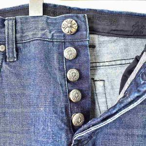 クロムハーツ CHROME HEARTS DNM PANTS CRS BTN INDIGO クロスボタン