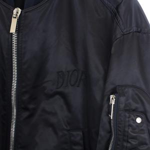 DIOR ブラック MA-1ジャケット 刺繍ロゴ ディオールオム Dior HOMME 
