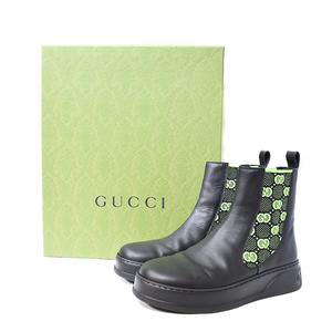 GUCCI / 22AW/GGジャージーサイドゴアブーツ/サイドゴアブーツ/UK7/BLK/718713// グッチ GUCCI 22AW GGジャージー サイドゴアブーツ ショートブーツ 8.5