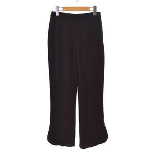 Prada フレアスラックス プラダ PRADA 19SS パンツ スラックス フレア 裾フリル 36 黒