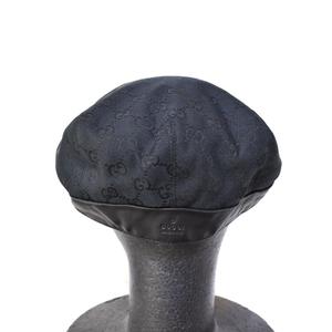 グッチ GUCCI ハンチング帽 GGキャンバス 総柄 帽子 L 黒 ブラック