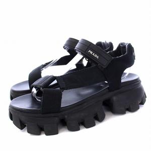 PRADA サンダル 黒 24cm ストラップ Prada クロスストラップ サンダル | ブラック | FARFETCH JP