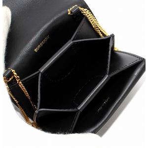 BURBERRY ウォレットチェーン 黒 ブラック レザー ロゴ バーバリー