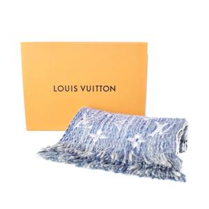 ルイヴィトン LOUIS VUITTON エシャルプ ロゴマニア デニム マフラー