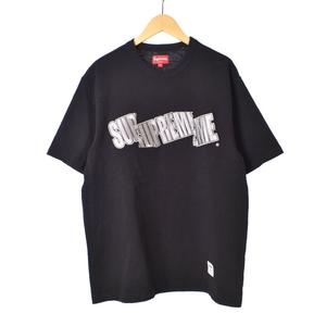 シュプリーム SUPREME 21SS Cut Logo S/S Top Black カット ロゴ 刺繍