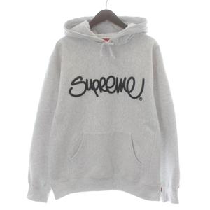 T*K様 Supreme グレー フード付きパーカー Mサイズ SUPREME グレー フード付きパーカー