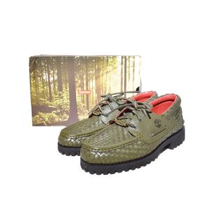 新品希少✨ティンバーランド × シュプリーム ウーブン3アイ ラグ 緑 新品希少✨ティンバーランド × シュプリーム ウーブン3アイ ラグ 緑