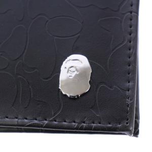 アベイシングエイプ A BATHING APE 長財布 二つ折り ロゴ レザー