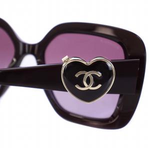 CHANEL パープル スクエア サングラス シャネル CHANEL スクエア シェイプ アイウェア サングラス ココ