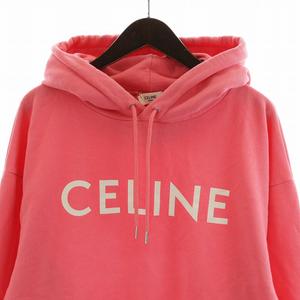 セリーヌ CELINE パーカー プルオーバー ロゴ XXL ピンク /AN21 メンズ  