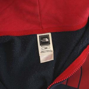ザノースフェイス THE NORTH FACE ジップパーカー スウェット ジップアップ 長袖 ロゴプリント M 紺 ネイビー 赤 レッド /YM メンズ