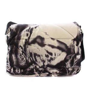 プラダ PRADA Re-Nylon プリント ショルダーバッグ クロスボディバッグ 三角プレート グレー /KH メンズ