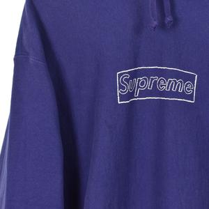 シュプリーム SUPREME カウズ KAWS 21SS Chalk Logo Hooded Sweatshirt パーカー フーディー M 紫 パープル メンズ