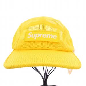 未使用品 シュプリーム SUPREME 18ss Cordura Camp Cap コーデュラキャンプキャップ ベースボールキャップ ボックスロゴ メッシュ 黄色 /KH ☆AA★ メンズ
