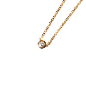 カルティエ Cartier ディアマンレジェ XS ダムール 1Pダイヤ 0.04ct Au750 K18 ネックレス ペンダント アクセサリー ゴールド ☆AA★ レディース