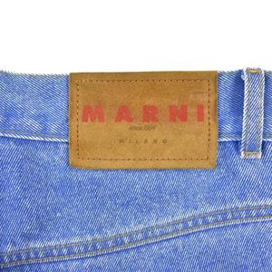 マルニ MARNI 25SS Patched Coated Organic Denim Trousers フラワー