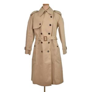 メゾンマルジェラ Maison Margiela マッキントッシュ MACKINTOSH 18SS コットン レーヨン トレンチコート ロング ダブル 40 ベージュ S29AH0042 レディース
