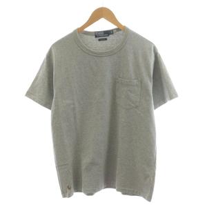 ラルフローレン RALPH LAUREN Tシャツ カットソー 半袖 ロゴ 刺繍 S グレー /AN30 メンズ