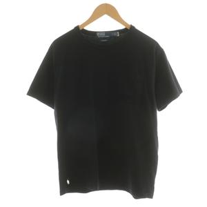 ラルフローレン RALPH LAUREN Tシャツ カットソー 半袖 ロゴ 刺繍 S 黒 ブラック /AN29 メンズ