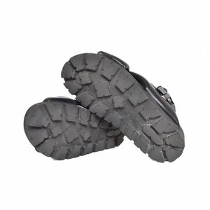 プラダ PRADA モノリス トライアングルロゴ パテッドナッパレザー クリスクロス シューズ サンダル 7 黒 ブラック 2X3089 レディース