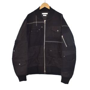 マインデニム MINEDENIM オールドパーク OLD PARK リメイク デニム フライトジャケット MA-1 ブルゾン XL 黒 ブラック メンズ