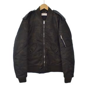 サンローラン パリ SAINT LAURENT PARIS 15AW エディ期 クラシックボンバージャケット MA-1 ブルゾン 48 カーキ 397643 メンズ