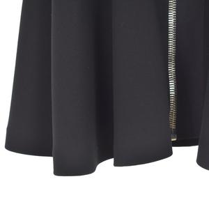 バレンシアガ BALENCIAGA フレアスカート ひざ丈 ジップアップ 34 黒