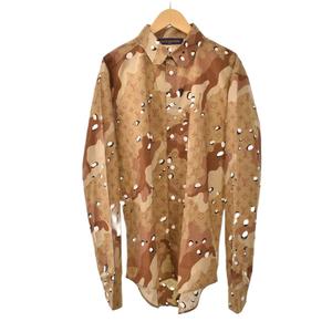 ルイヴィトン LOUIS VUITTON 20SS カモDNAオセアンモノグラム シャツ 長袖 総柄 S 茶 ブラウン RM201M TKJ HIS07W メンズ