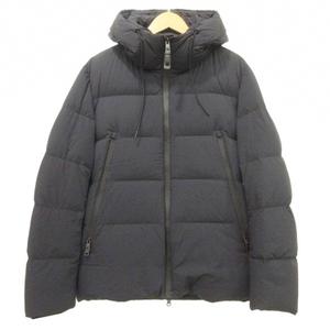 未使用品 デュノ DUNO ダウンジャケット ナイロン フード ジップアップ 48 紺 ネイビー 2209-JUMP7 メンズ