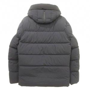 未使用品 デュノ DUNO ダウンジャケット ナイロン フード ジップアップ 48 紺 ネイビー 2209-JUMP7 メンズ